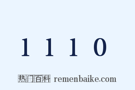 1110是什么意思的图片
